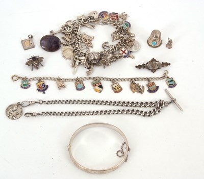 Lot 245 - A quantity of silver jewellery: to include a...