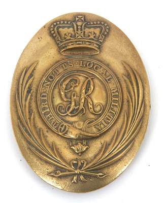Lot 30D - An early 19th Century brass oval cross belt...