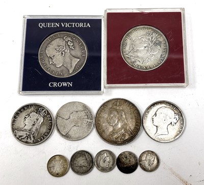 Lot 120 - Georgian/Victorian Silver Crowns, Half Crowns and Florins