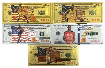 Lot 294 - A collection of novelty foiled dollar bill...