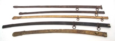 Lot 9 - Five various sword scabbards
