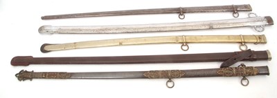 Lot 10 - Five various sword scabbards