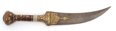 Lot 16 - An Eastern dagger, the curved blade part...