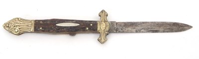 Lot 17 - A Victorian folding bowie knife, circa 1860,...