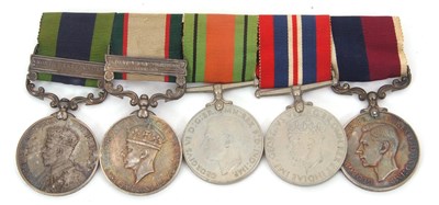 Lot 72 - Group of Five: 2 India, RAF Long Service, Defence Medal & War Medal 1939/45
