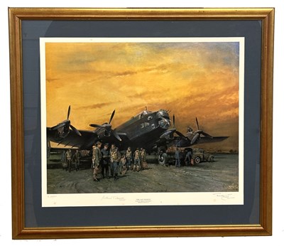 Lot 47 - "The Last Halifax", a Terence Cuneo limited...