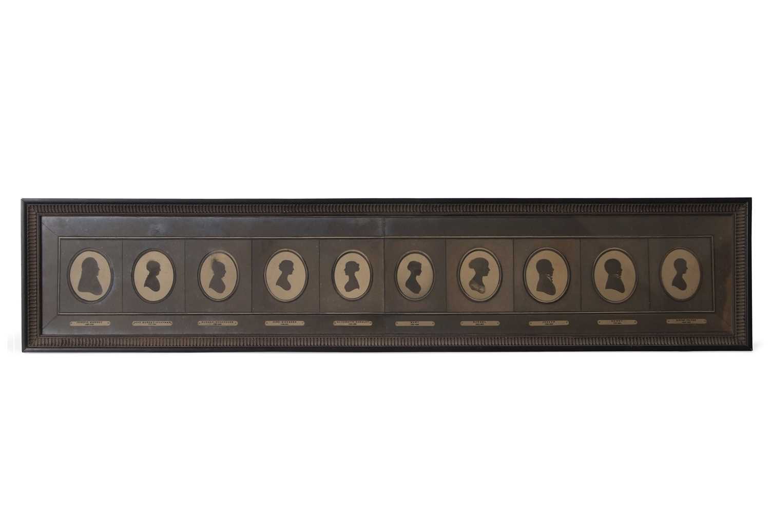 Lot 608 - British School, 19th century, ten silouettes...