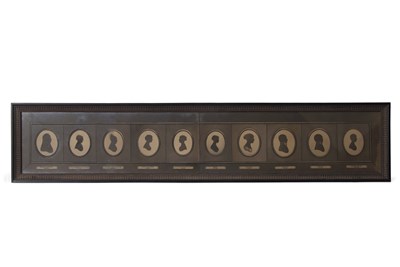 Lot 608 - British School, 19th century, ten silouettes...