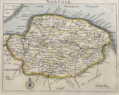 Lot 1046 - JOHN ROCQUE: NORFOLK, c1746 Size including...