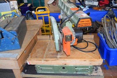 Lot 214 - De Walt DW320 cross cut saw