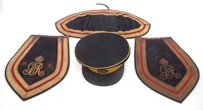 Lot 32 - Geo V Norfolk Yeomanry peak cap, together with...