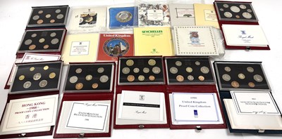 Lot 148 - 9 Royal Mint Proof Coin Sets 1980/90s with Uncirculated Coin Collection