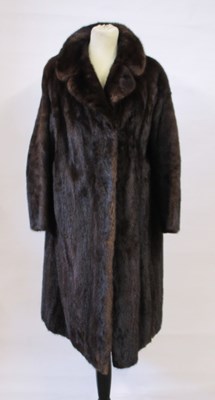 Lot 69 - A lady's fur coat (mink?) with embroidered lining
