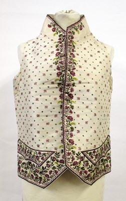 Lot 136 - An early 19th century gentlemans embroidered...