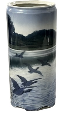 Lot 245 - A large Bing & Grondahl cylindrical shaped...