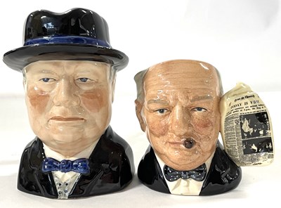 Lot 335 - Royal Doulton: Winston Churchill Jug D6934 with Wood & Sons Churchill