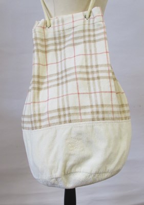 Lot 87 - Burberry's: a c.1990's towelling beach duffle...