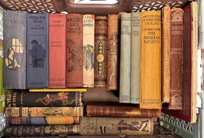 Lot 832 - ONE BOX: Vintage juvenile, mostly cloth bound,...