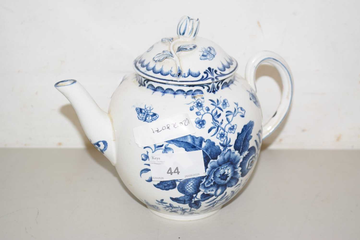 Lot 44 - A Booths Worcester style teapot and cover with...