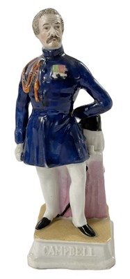 Lot 314 - A Staffordshire figure of Campbell in blue...