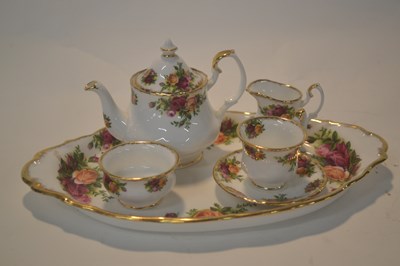 Lot 366 - A miniature Royal Albert Old Country Roses tea...