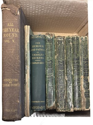 Lot 828 - ONE BOX: Various antiquarian Charles Dickens...