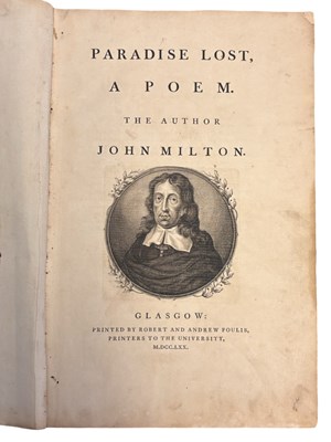 Lot 794 - JOHN MILTON: PARADISE LOST, A POEM, Glasgow,...