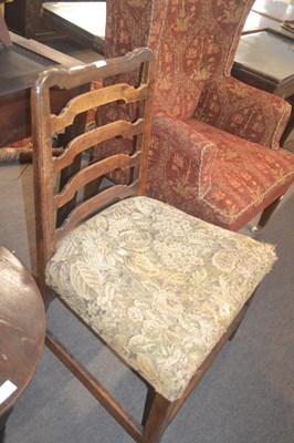 Lot 371 - A George III ladder back chair with oversize...