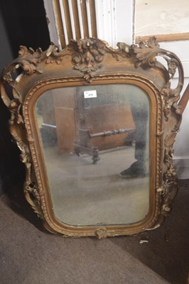 Lot 521 - A 19th Century gilt framed wall mirror, the...
