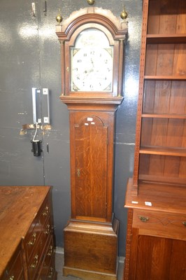 Lot 432 - Giscard, Ely a George III long case clock with...