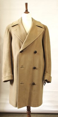Lot 152 - A Harrods unisex wool double breasted camel...