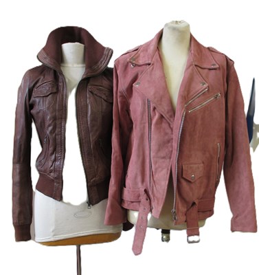 Lot 35 - Two lady's leather jackets, to include a brown...