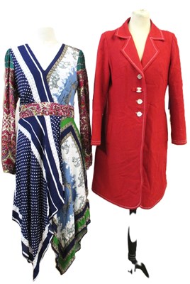Lot 43 - A dress by Anthropologie, size 14 and a red...