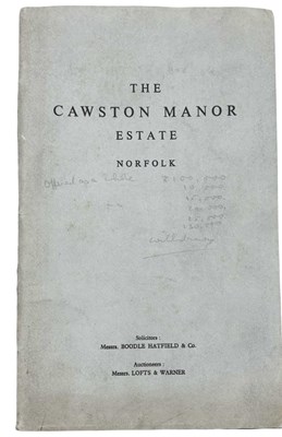 Lot 1072 - Sale Catalogue; Cawston Manor Estate June 1951...