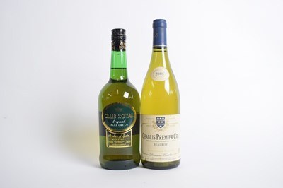 Lot 174 - Mixed lot: one bottle Chaplis Premier Cru, one...