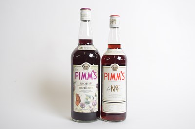 Lot 176 - Two bottles: Pimms No 1 and Pimms Blackberry...