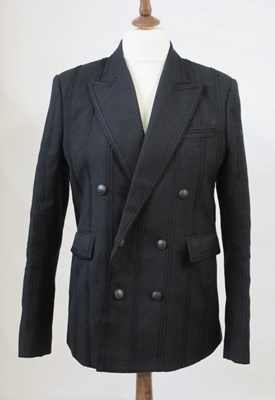 Lot 151 - Saint Laurent: a black double breasted jacket,...