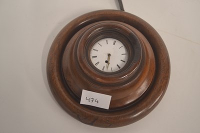 Lot 474 - Small Georgian Sedan clock with plain white...