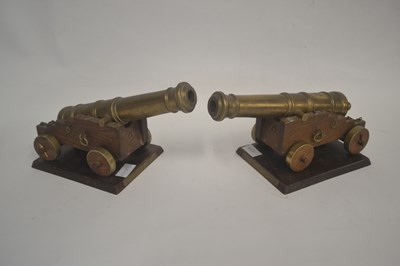 Lot 483 - A pair of 20th Century reproduction brass...