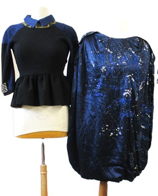 Lot 59 - Preen by Thornton Bregazzi: a navy satin...