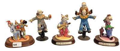 Lot 344 - A group of Leonardo Collection clown figures