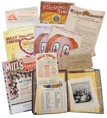 Lot 311 - A mixed collection of vintage Circus ephemera,...