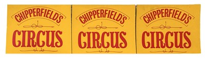 Lot 324 - Three wooden signs for Mary Chipperfield's Circus