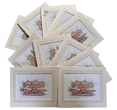 Lot 290 - TERRY WHITWORTH: 11 small mounted prints, of...
