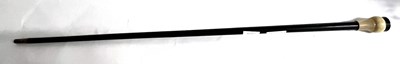 Lot 360A - 19ct Gents Ebonised Walking Cane with Horn Handle