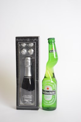 Lot 204 - Boxed mini bottle of Prosecco and truffles,...