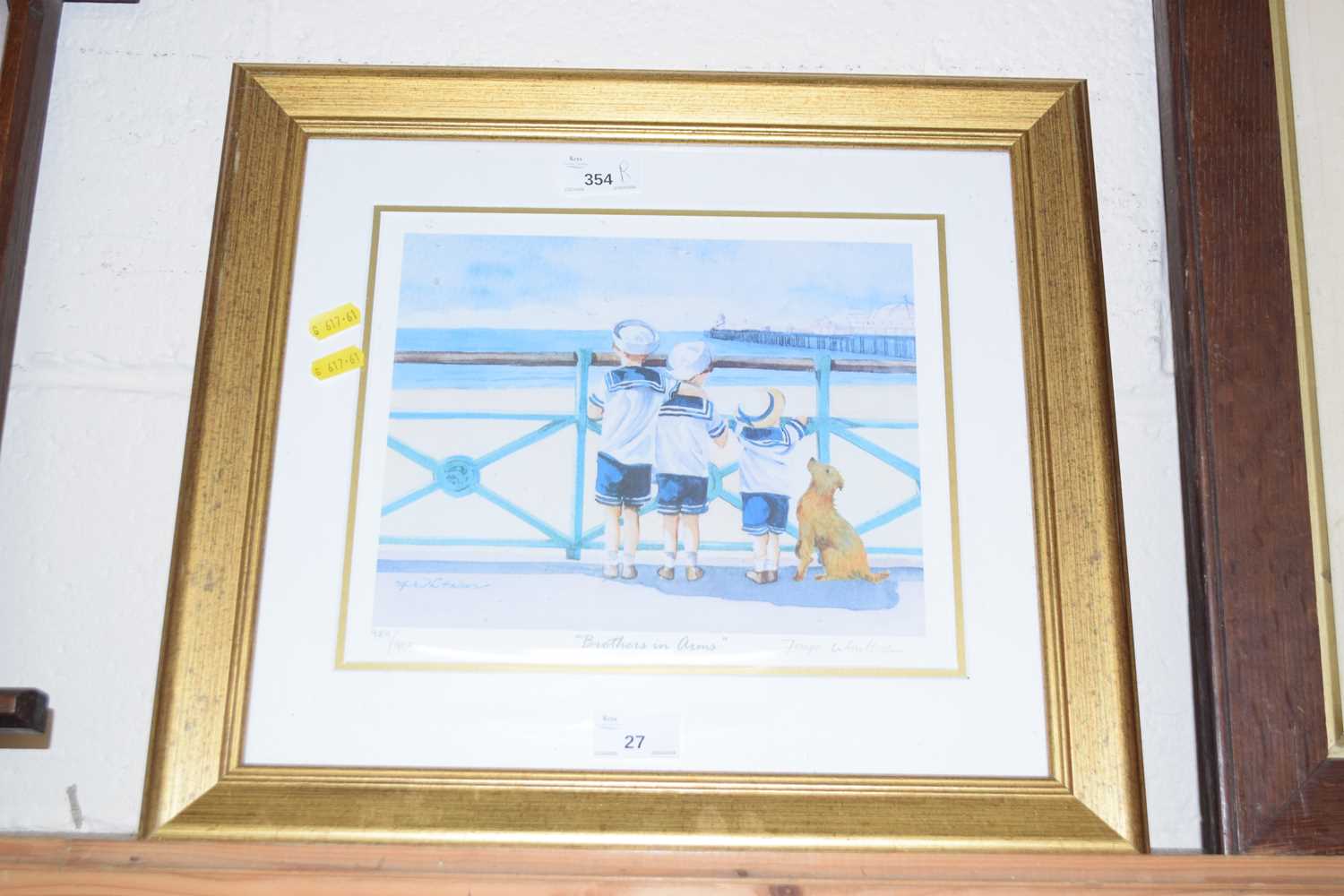 Lot 39 - Faye Whitaker coloured print Brothers in Arms,...