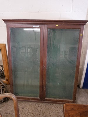 Lot 363 - A late 19th Century stained pine glazed two...