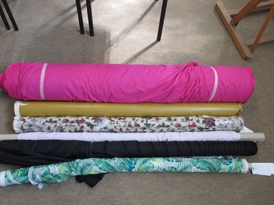Lot 134 - Seven rolls of fabric, to include Sanderson...