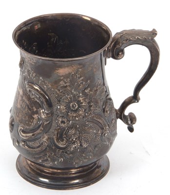 Lot 98 - A Victorian silver tankard elaborately...